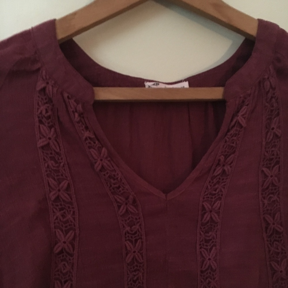 Rust colored boho tunic top